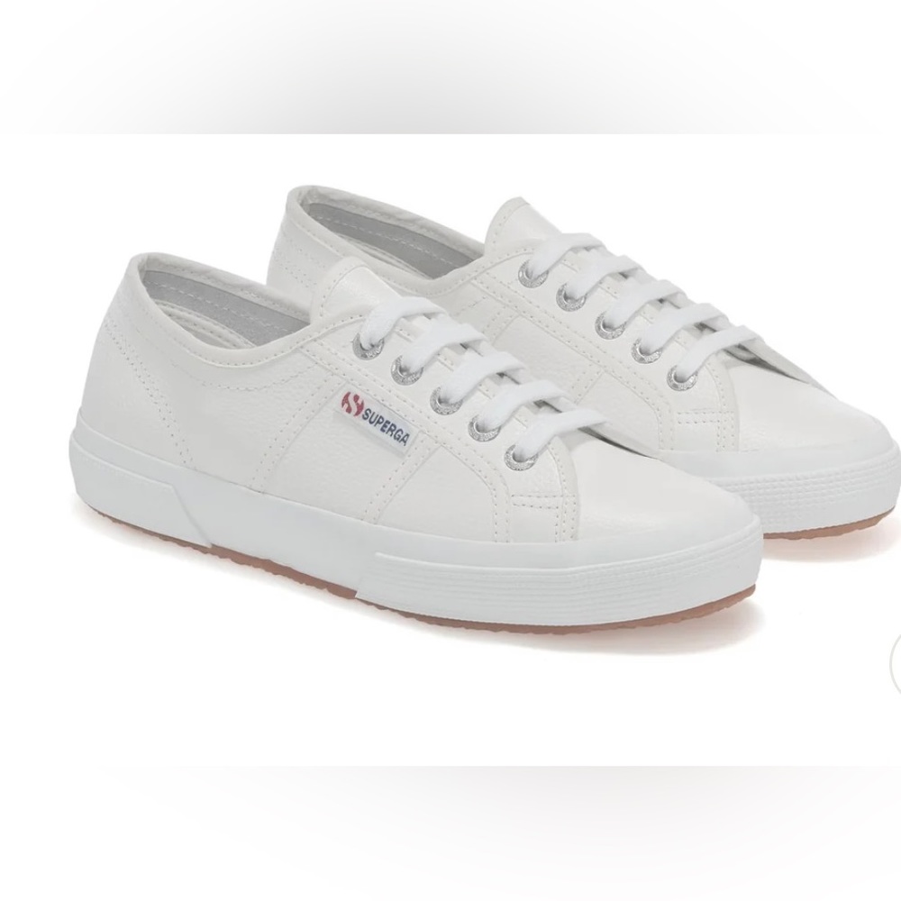 Superga White Leather Sneakers